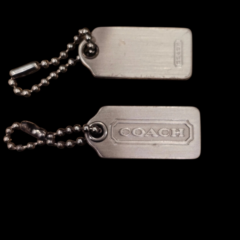 COACH Brushed Nickel Hangtag Small